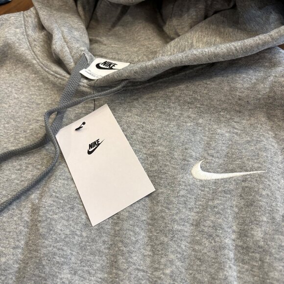 Nike Club Fleece Pullover Hoodie Grey Heather Rebels - Picture 3 of 5